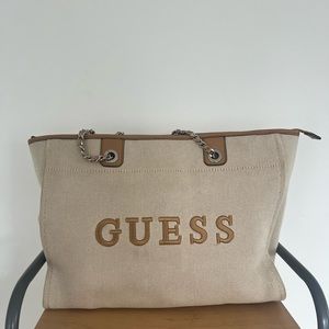 GUESS CANVAS TOTE BAG